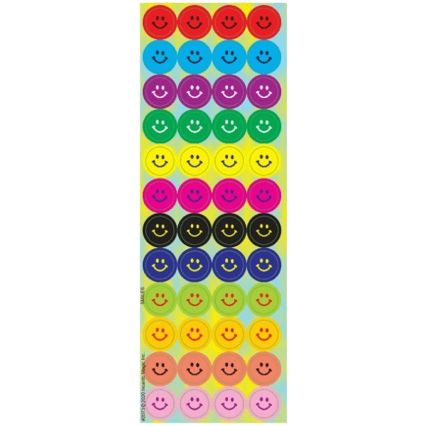 Colorful Smiley Circle Stickers (Small)