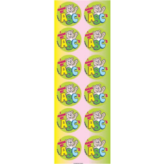 I Know My ABC’s Circle Stickers 6-Sheet pack