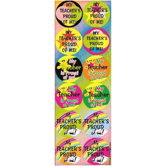 My Teacher’s Proud of Me” Circle Stickers (Large) 6-Sheet pack