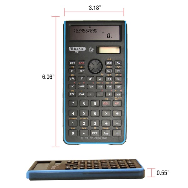 Scientific Calculator 240 Function Fancy Color w/ Slide-On Case