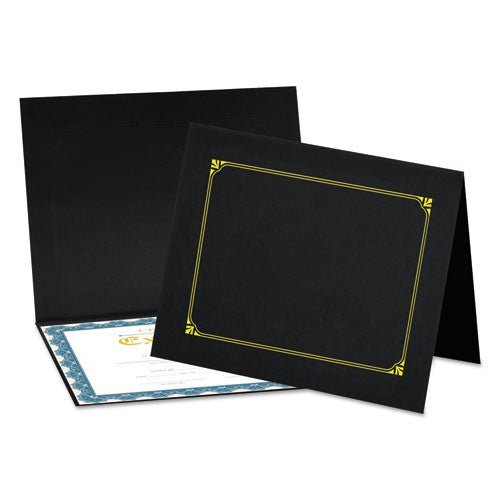 Certificate/Document Cover, 8 1/2 X 11 / 8 X 10 / A4, Black