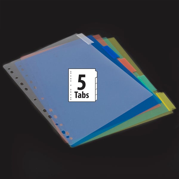 Dividers w/ 5-Insertable Color Tabs