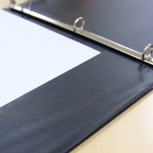 1" Hard 3 Ring Binder with View Black