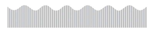 Bordette Metallic Scalloped Decorative Border, 2-1/4" x 25'  Silver