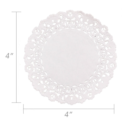 4" Round White Doilies, 100 ct.