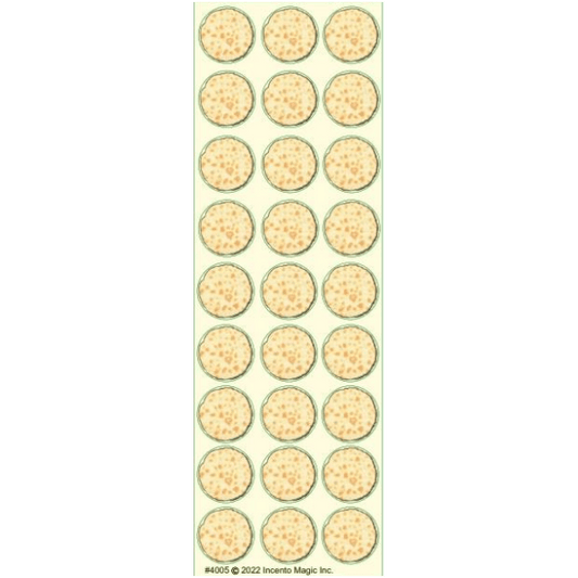 Matzah Circle Stickers (Medium) 6-Sheet pack