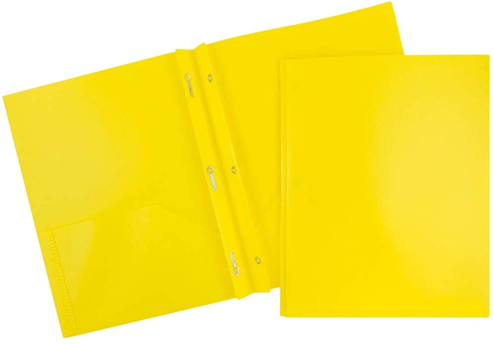 Plastic 3 Prong 2 Pocket Folder