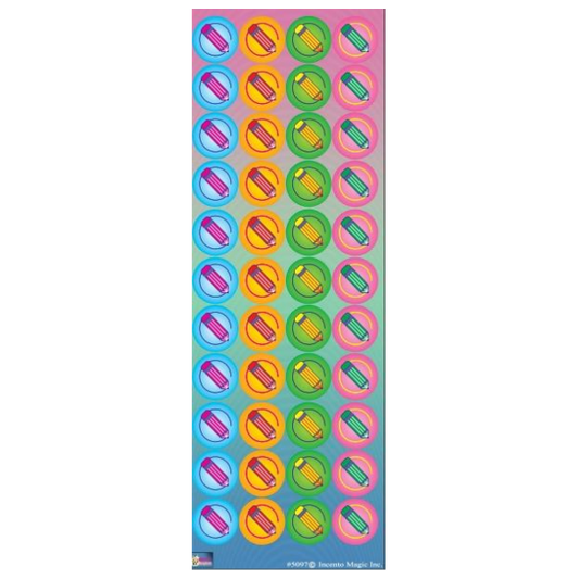 Pencil Circle Stickers 6-Sheet pack