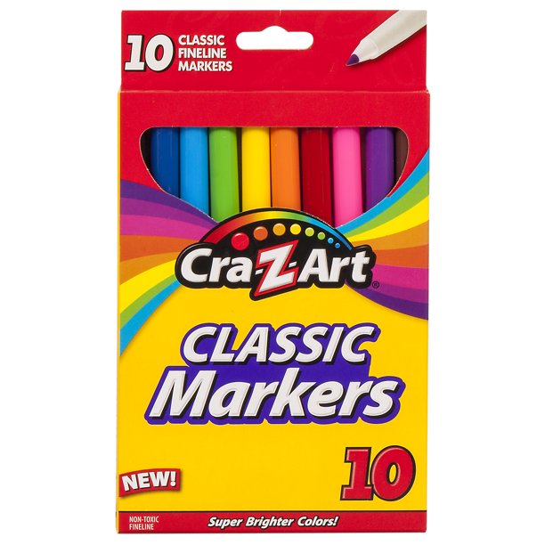 Cra-Z-Art Classic Fineline Markers, 10 Count