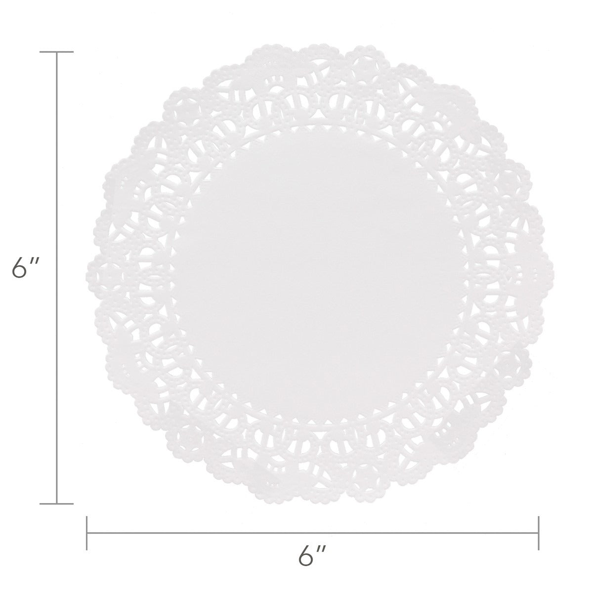 6" Round White Doilies, 36 ct.