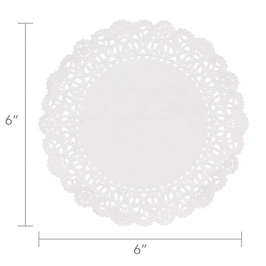 6" Round White Doilies, 100 ct.