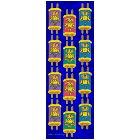 Sefer Torah Die-cut Stickers (Large) 6-Sheet pack