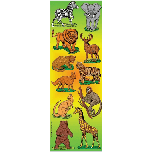 Wild Animals Die-cut Stickers 6-Sheet pack