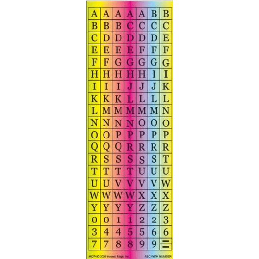 ABC Square Stickers 6-Sheet pack