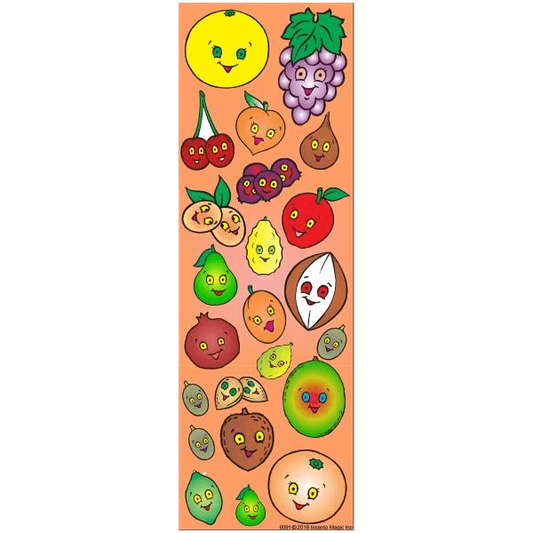 Fruit Smiley Die-cut Stickers 6-Sheet pack