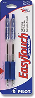 Pilot EasyTouch Retractable Ballpoint Pens, Fine Point, Blue