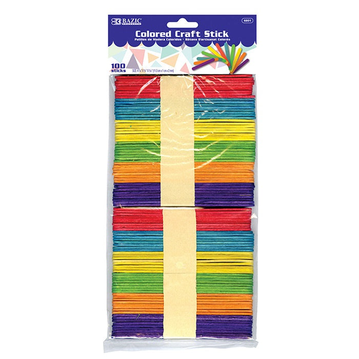 Colored Craft Stick (100/Pack)