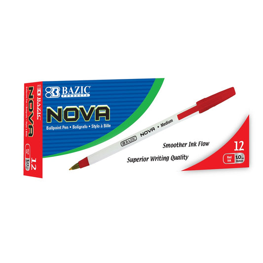 Red Color Stick Pen 12 Pack