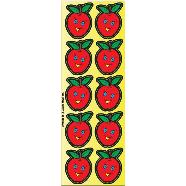 Apple Smiley Die-cut Stickers (Large)