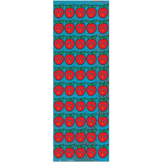Apple Smiley Die-cut Stickers (Small) 6-Sheet pack