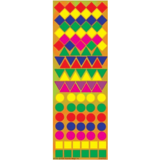 Square Circle Triangle Shapes Assorted Colors 6-Sheet pack