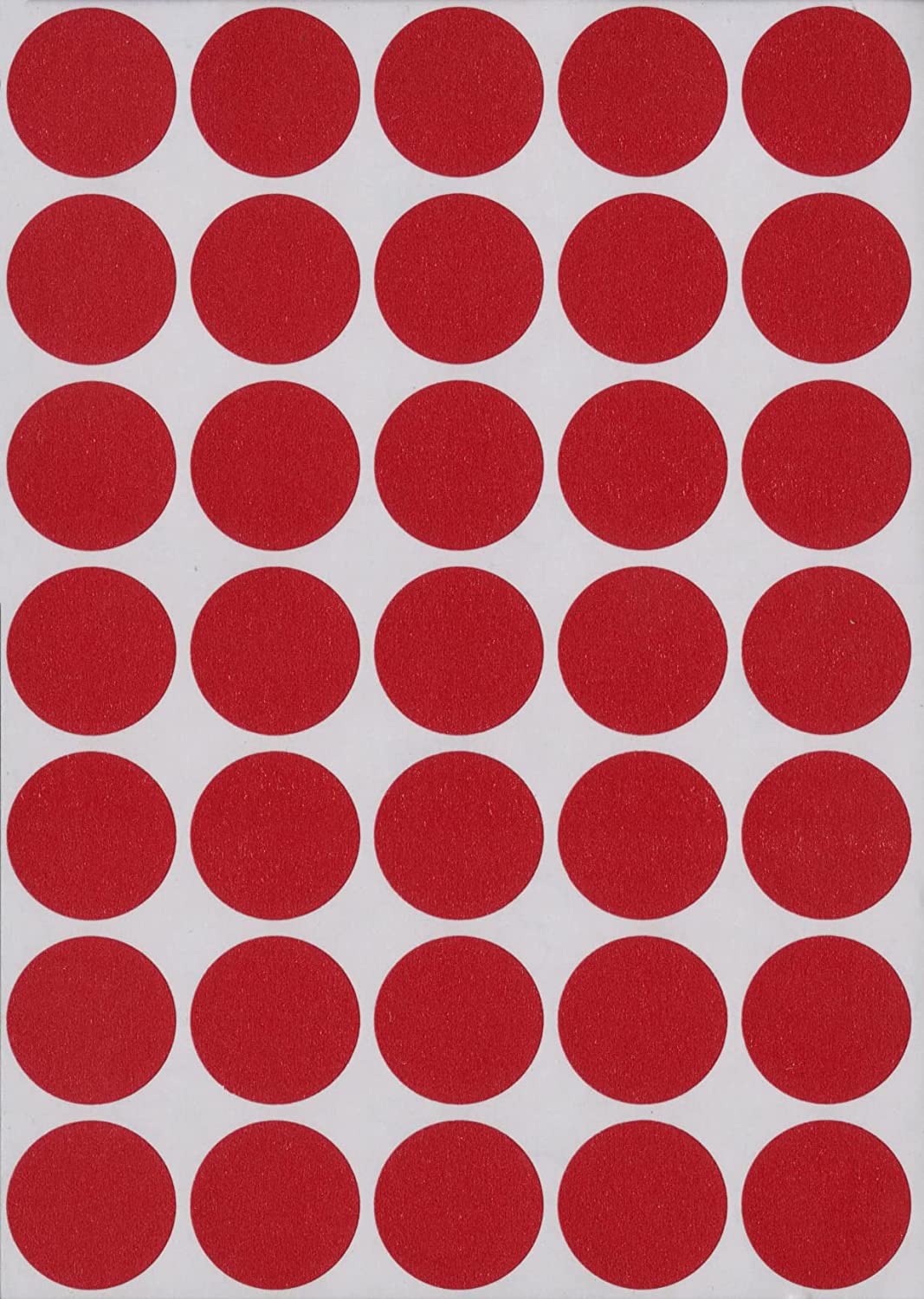 3/4" Dia. Color Coding Labels, Red, 1000/Bx
