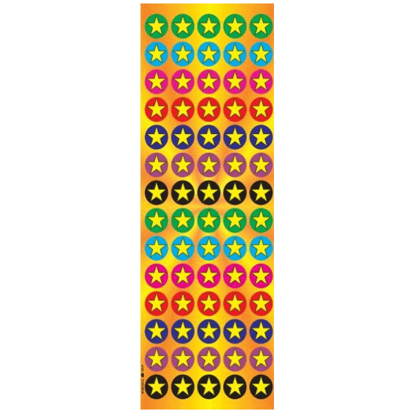 Assorted Colors Stars Circle Stickers