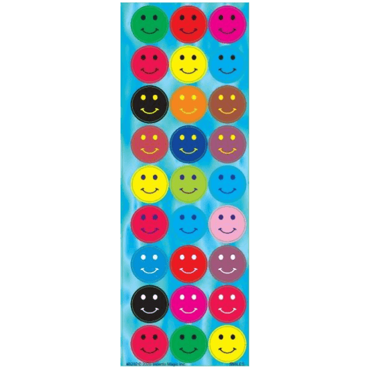 Colorful Smiley Circle Stickers (Medium) 6-Sheet pack