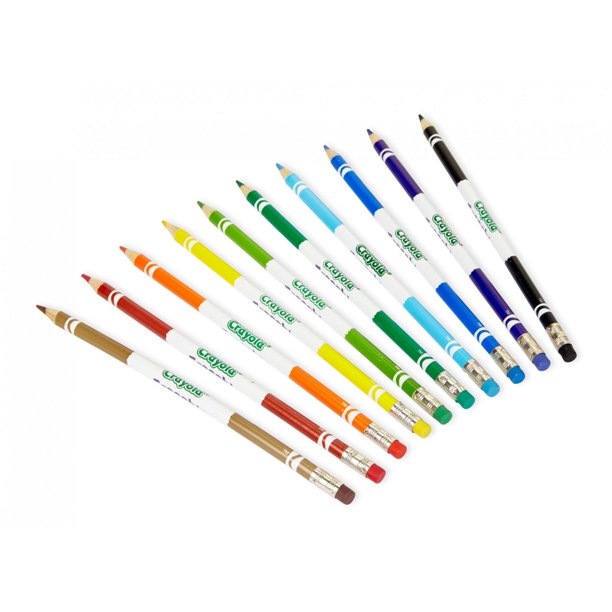 Crayola Erasable Colored Pencils, Assorted Colors, Set Of 10