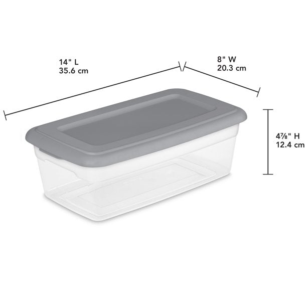 Sterilite Plastic 6 Qt. Storage Box