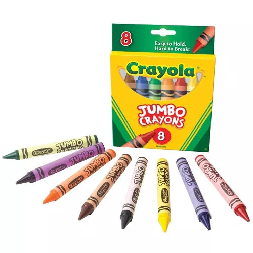 Crayola Jumbo Crayons, 8 Assorted Color Box