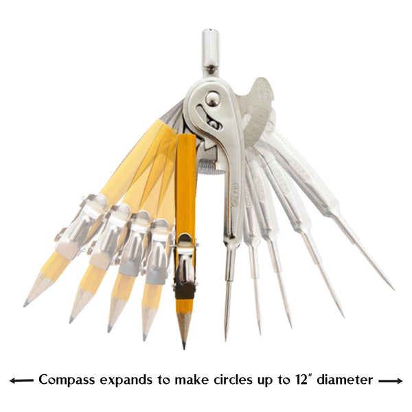 Metal Ball Bearing Compass w/ #2 Wood Pencil