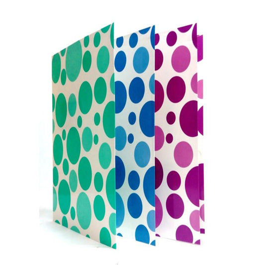 2 Pockets Paper Polka Dot Folders Colors May Vary