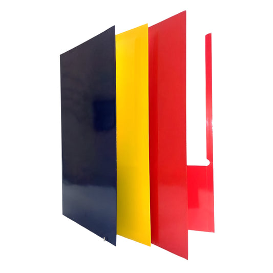 2 Pocket Paper Folder High Gloss Laminated Color May Vary Each