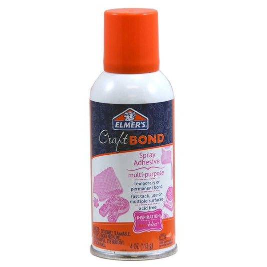 Elmer's Craftbond Multi-Purpose Spray Adhesive, 4 oz, White, 4 oz