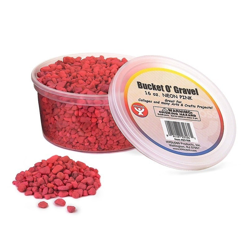 Gravel, Neon Pink, 1 lb Bucket