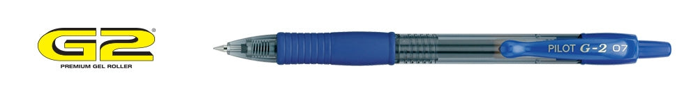 Pilot G-2 Retractable Gel Pens, Fine Point, 0.7 Mm, Blue