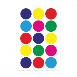 Colored Circles Stickers 1¼-Inch