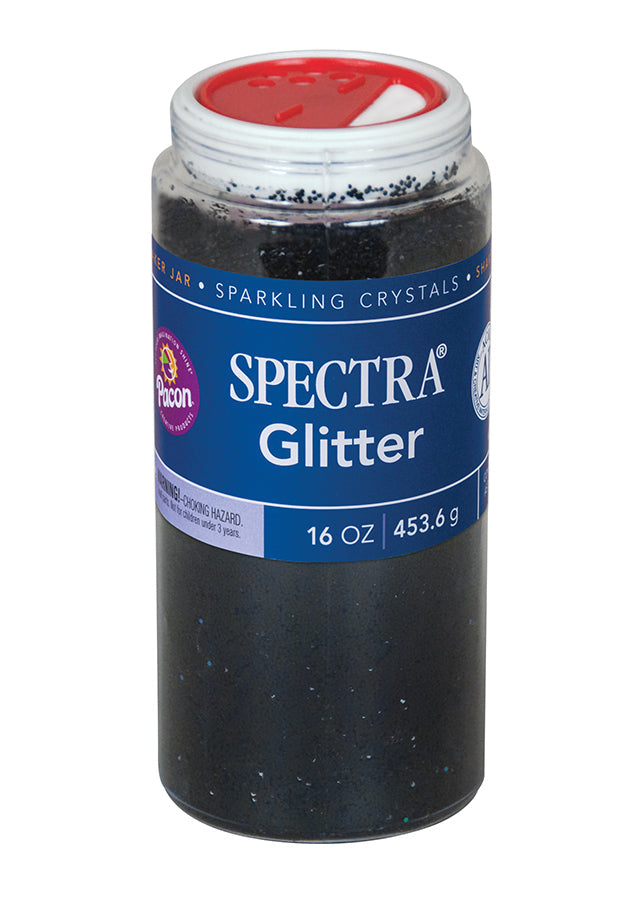 1lb Glitter Shaker Can Black