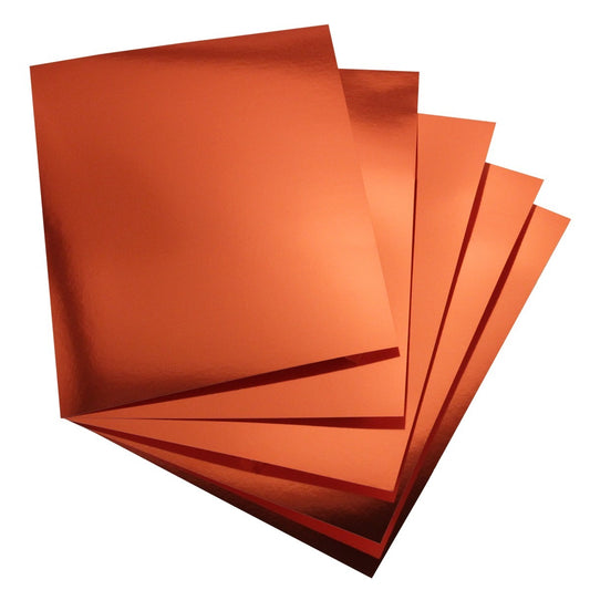 Metallic Foil Board 25 Sheets 8.5" x 11" Red Copper