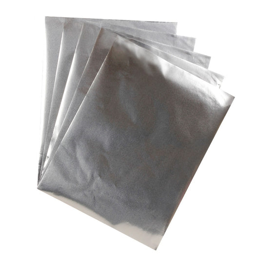 Metallic Foil Paper 12 Sheets 8.5" x 11" Silver