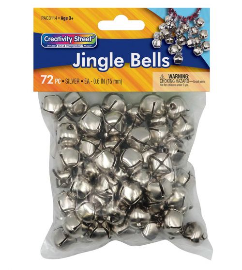 Jingle Bells 5/8" Silver 72 Pcs