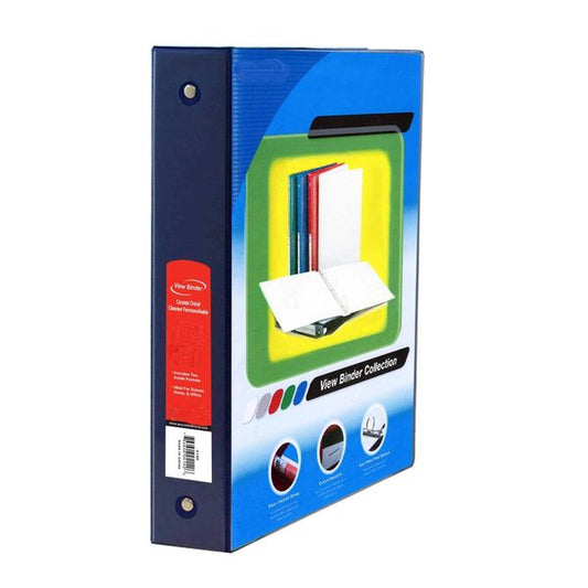 2" Hard 3-Ring Binder with View Blue