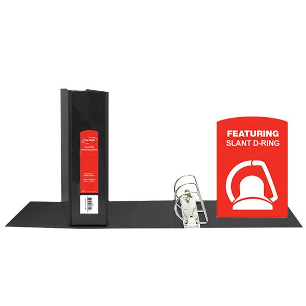 2" Hard D-Ring Binder with View Black