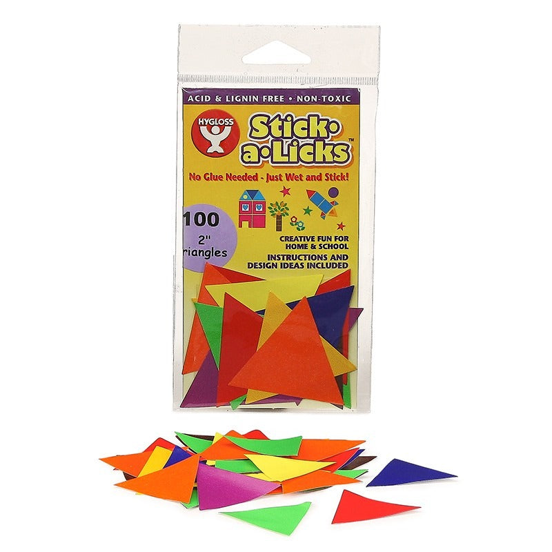 Stick-A-Licks Triangles, 2-Inch, 500 Pcs