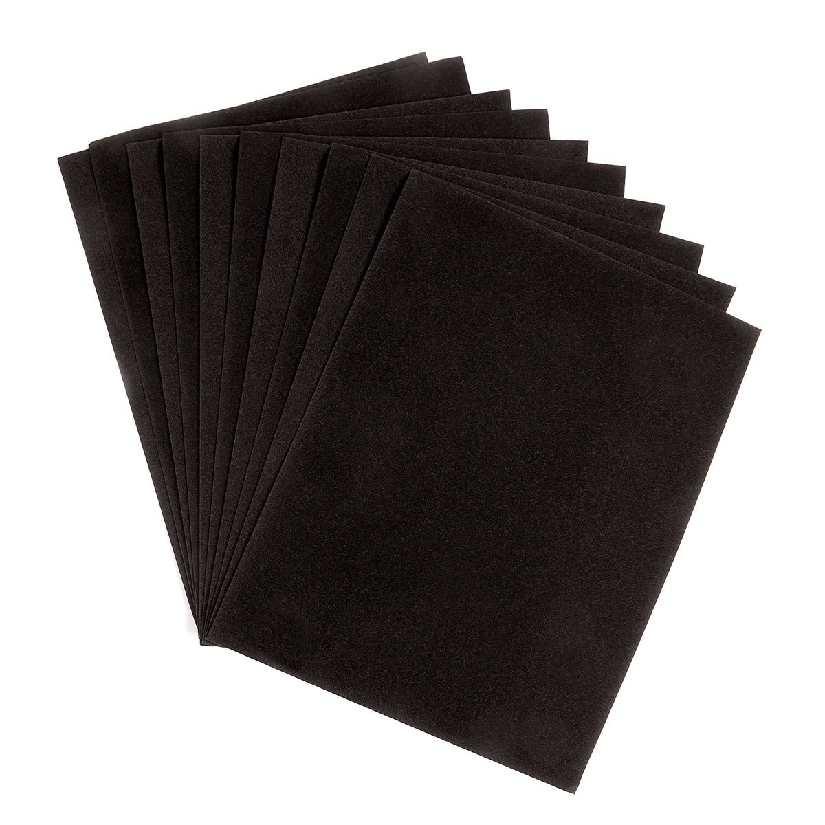 Velour Paper 10 Sheets 8.5" x 11" Black