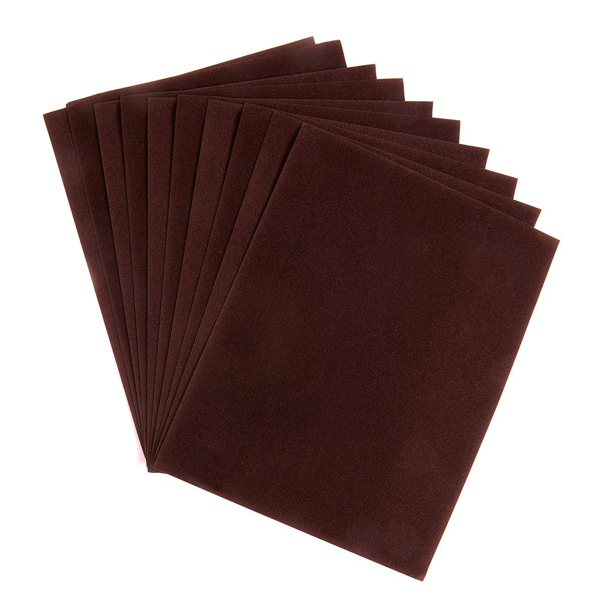 Velour Paper 10 Sheets 8.5" x 11" Brown