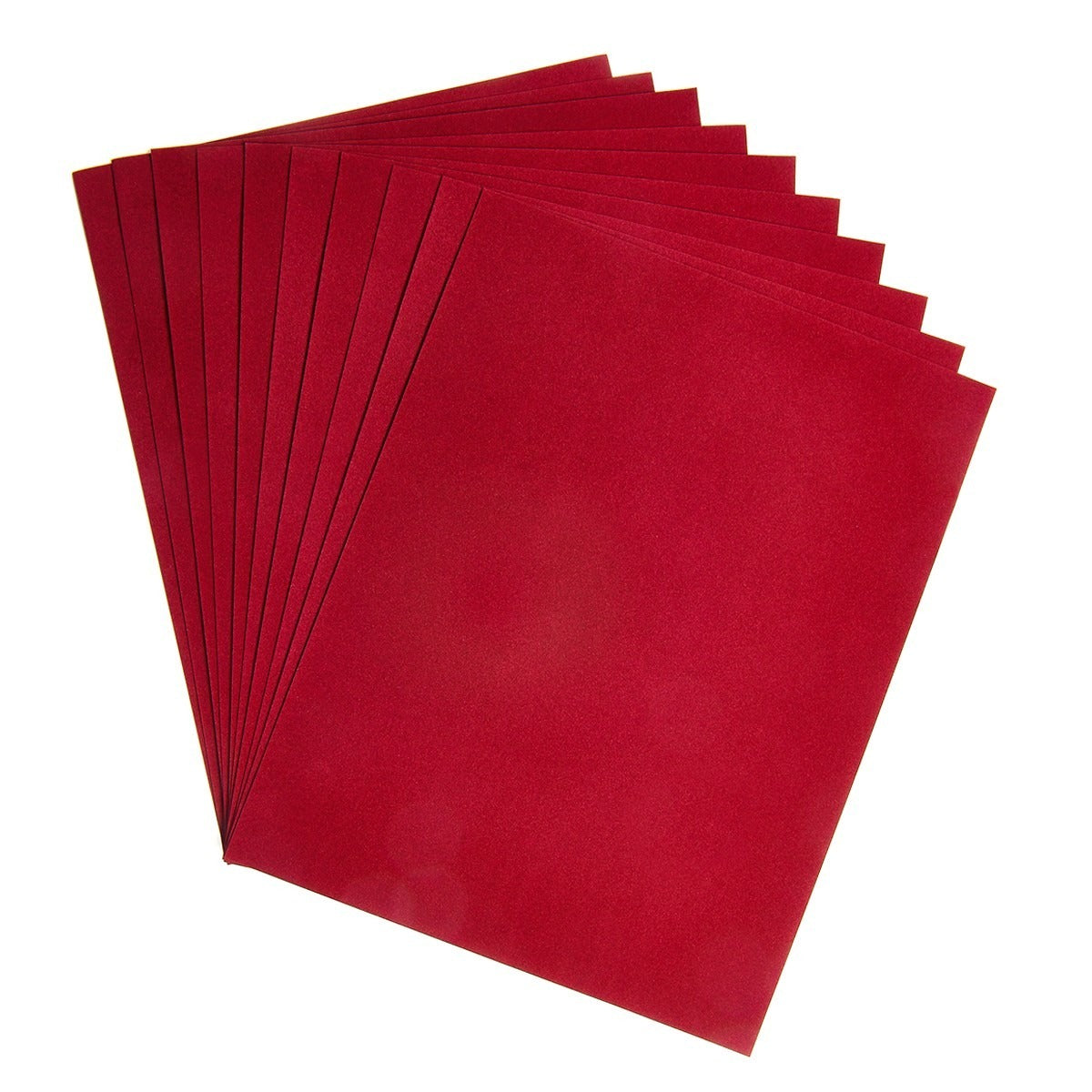 Velour Paper 10 Sheets 8.5" x 11" Red